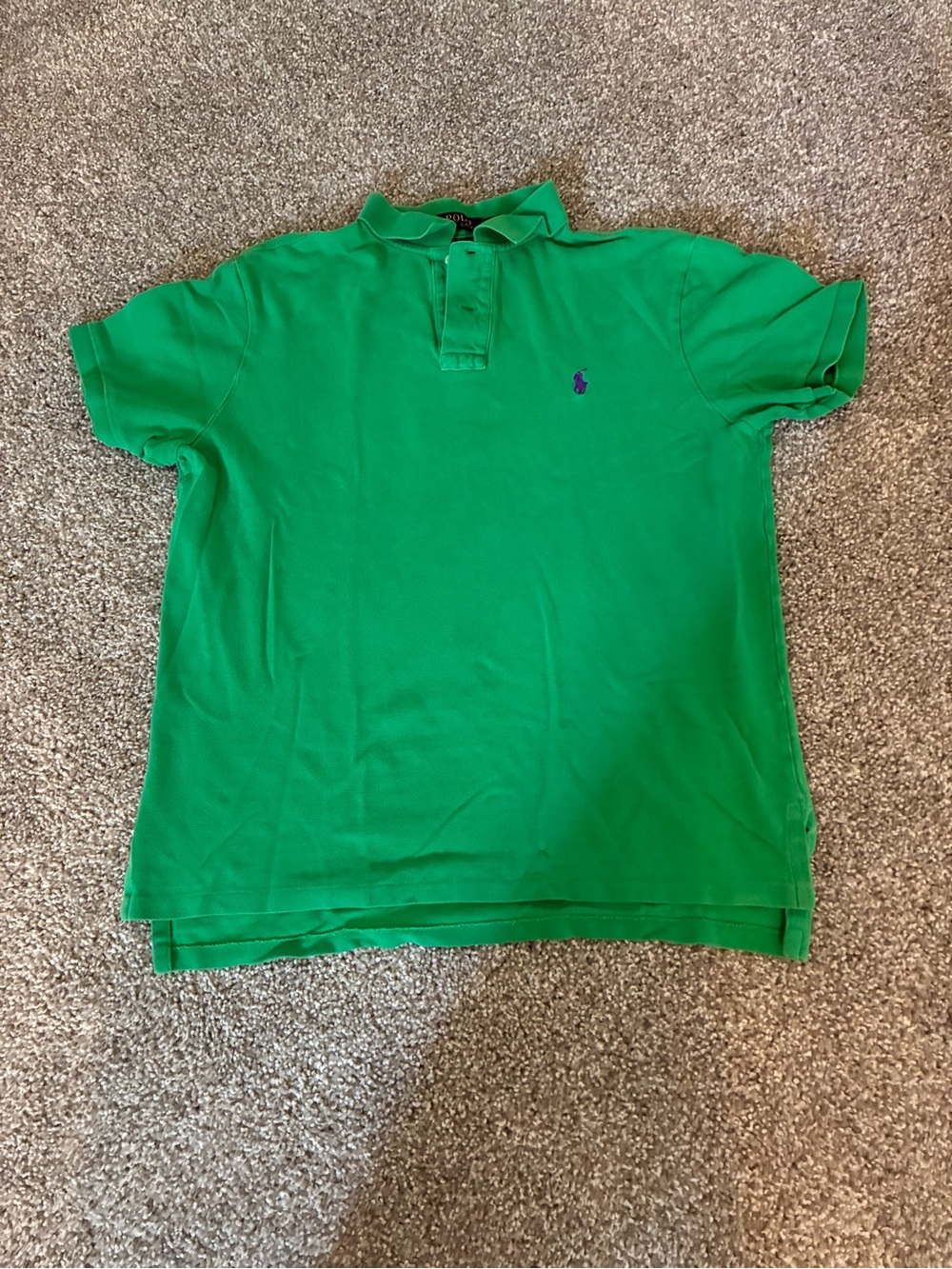 Polo by Ralph Lauren Bright Green Boys' Polo with Purple Pony